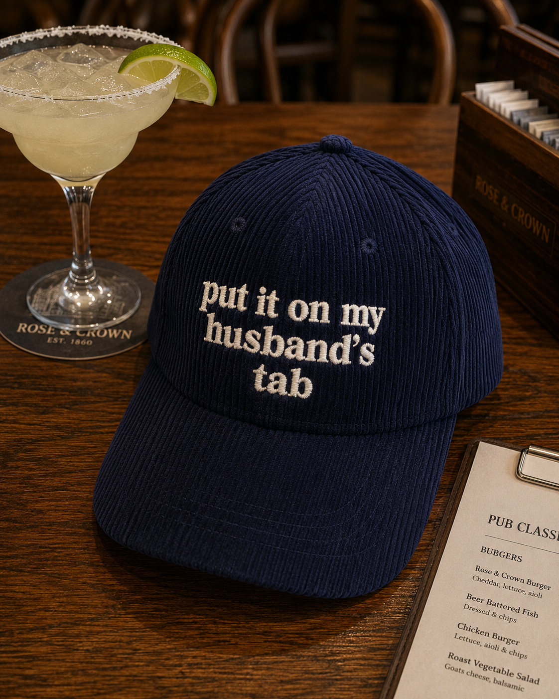 PUT IT ON MY HUSBAND'S TAB hat