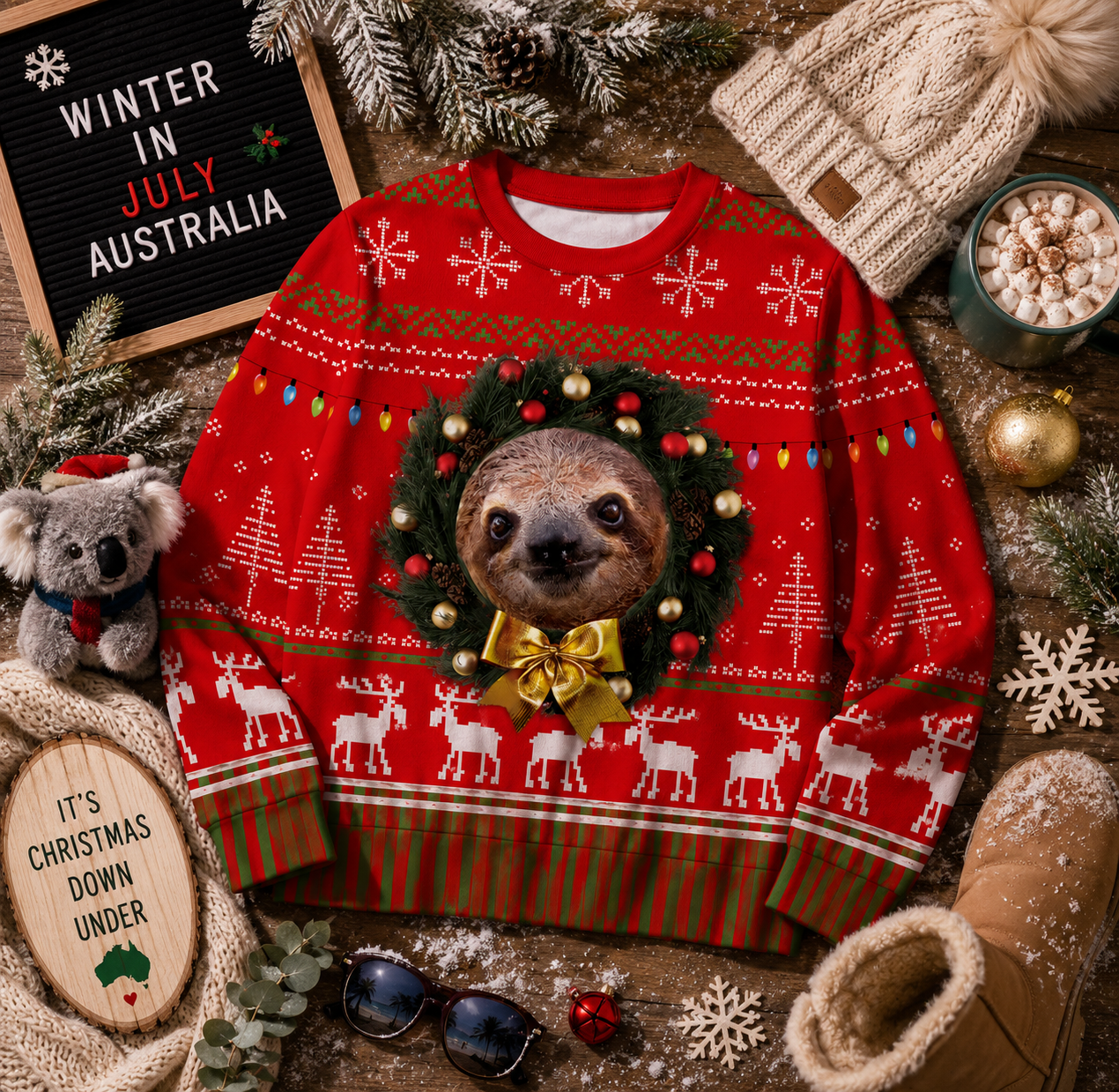 Slow Sloth & Festive Christmas Jumper