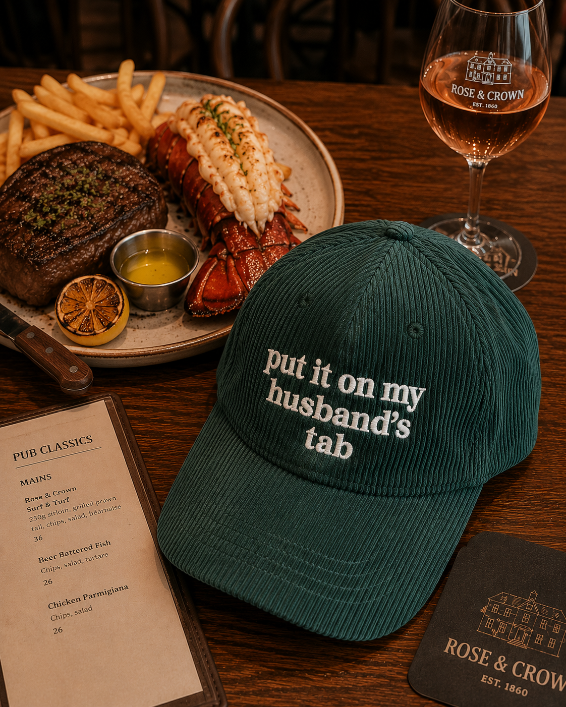 PUT IT ON MY HUSBAND'S TAB hat