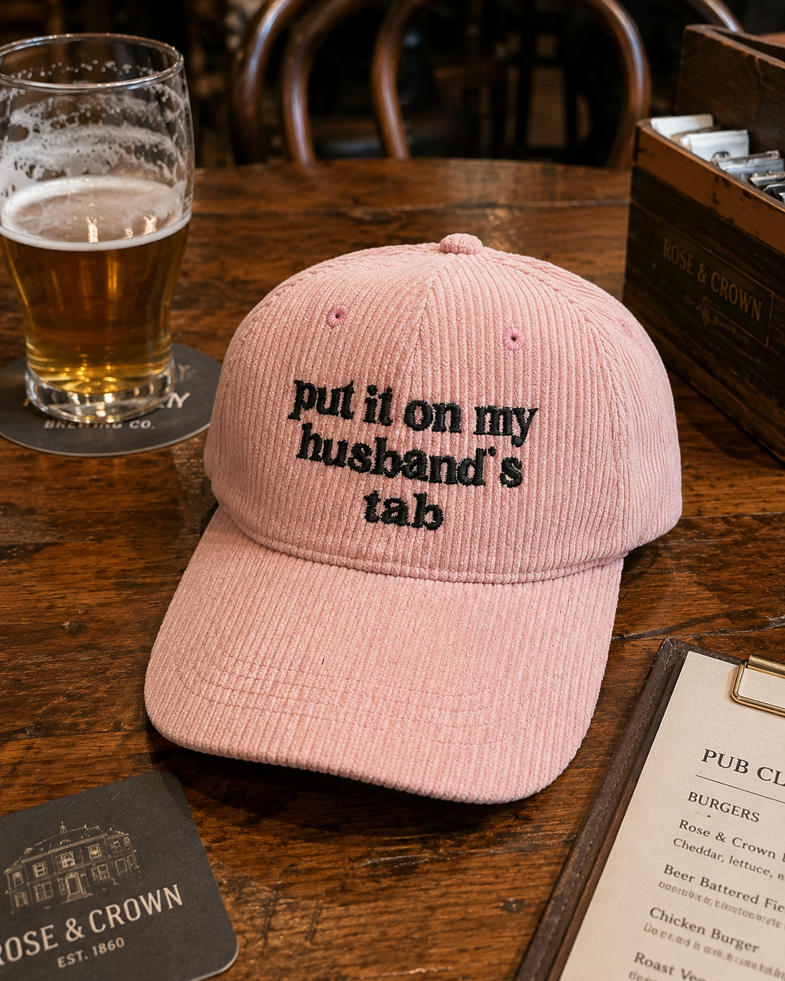 PUT IT ON MY HUSBAND'S TAB hat