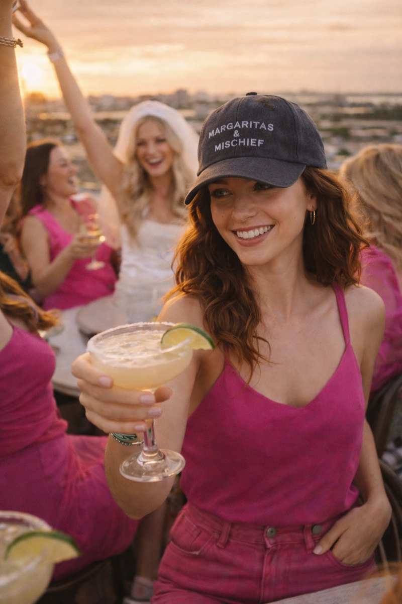 Margaritas & Mischief hat