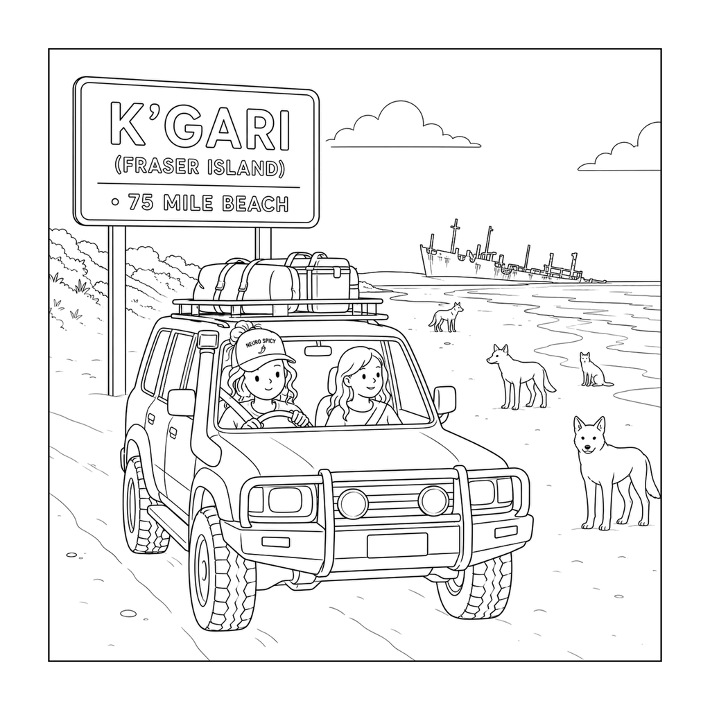 kgari blank — original uncoloured interior page